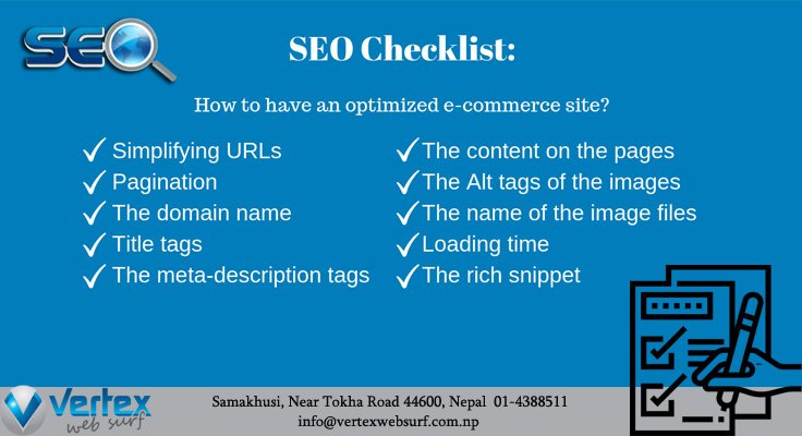 seo e-commerce checklist - vertex websurf nepal